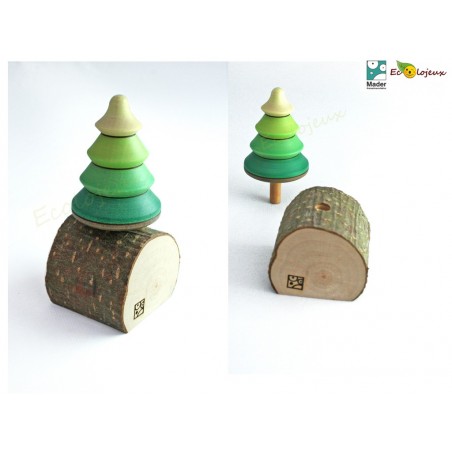 Toupie en bois Sapin JOUET BOIS TOUPIE ARTISANALE Originale Cadeau artisanal original FAIT MAIN