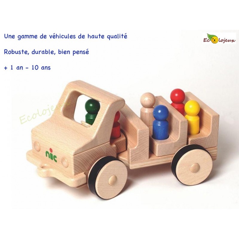 Auto en bois, jouet en bois, petite voiture, fourgonnette jouet