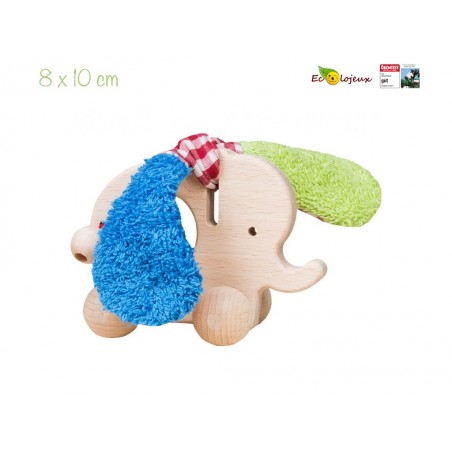 Cadeau de naissance naturel Hochet dentition Bio Bois coton bio Doudou Efie