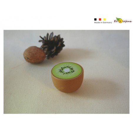 dinette bois kiwi, dinette durable, écologique, naturelle, écolo, noël bio, noël artisans bois, erzi, fruit dinette