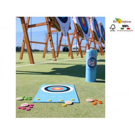 Jeu de puce en bois Jump jeu d'adresse et de challenge 2 à 4 joueurs Jeu en bois famille