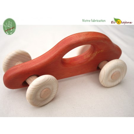 VOITURE EN BOIS MANIABLE FABRICATION ARTISANALE ECOLOJEUX Jouet bois naturel écologique
