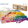 PROMO Jouet libre bois Mandala arc en ciel créatif Mandalay rainbow Erzi 102 pcs Jeu construction 42280