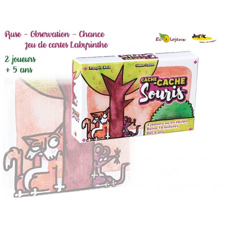 Cache-cache Souris JFK- Jeu de cartes Labyrinthe 5 ans Jeu français