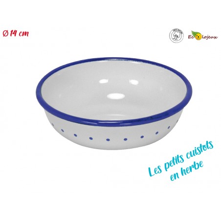 Dinette durable Coupe Saladier Assiette email Ø 14 cm - Dinette durable