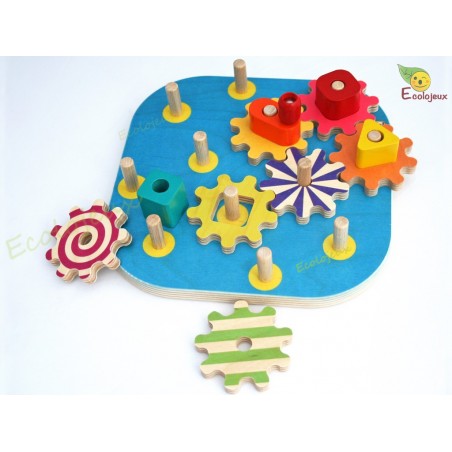 PROMO JOUET BOIS Jouet éveil Bébé Mécanico Selecta 62935 Kurbelpass