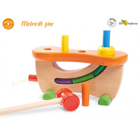 Jouet bois en promo réduction jouet à marteler jeu du marteau établi enfant bébé