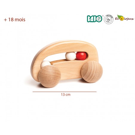 jouet bois voiture 18 mois 1 an Bajo 49320