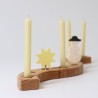 Bougie 100% cire d'abeilles blanche - Lot de 12
