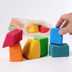 Blocs de construction organique cubes waldorf jouet libre Grimms 10010