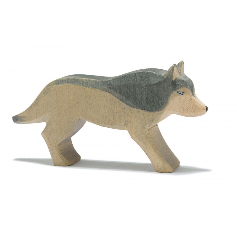 Figurines Loup et son petit Ostheimer Jouet bois waldorf