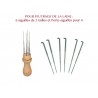 KIT Feutrage Laine - 1 porte-aiguilles pour 4 - 6 aiguilles de tailles différentes